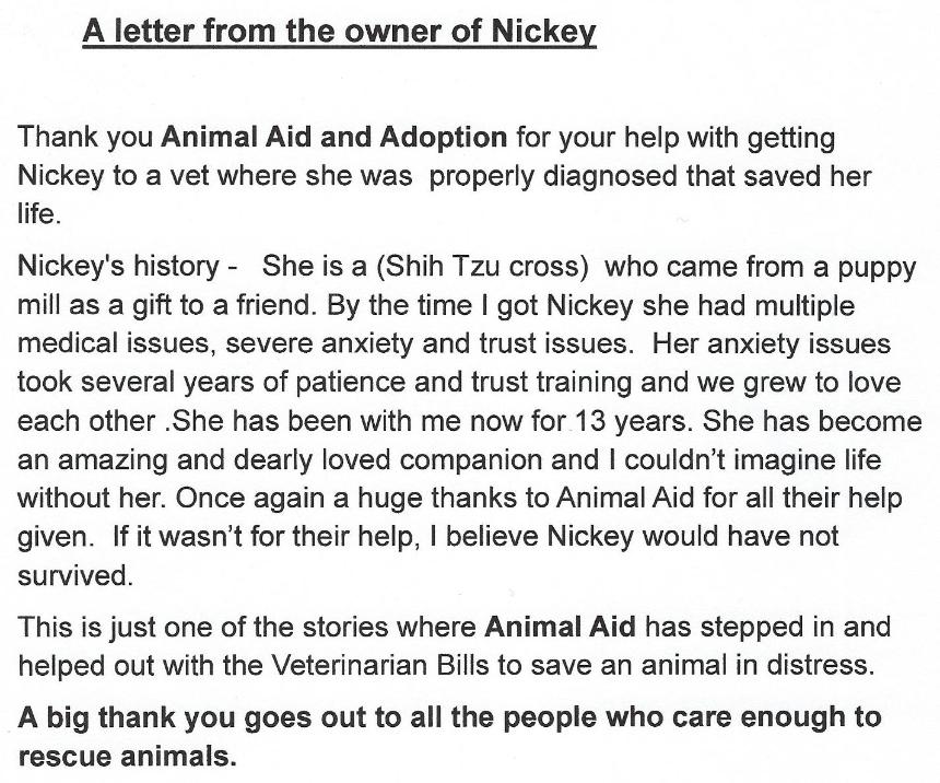 ANIMAL AID & ADOPTION ANIMAL AID & ADOPTION